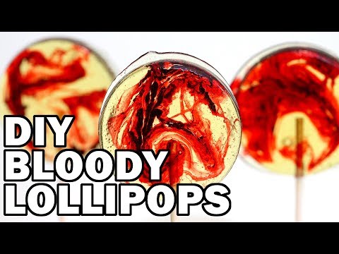Blood Clot Lollipops | DIY Bloody Lollipops | Homemade Halloween Candy | RECIPE