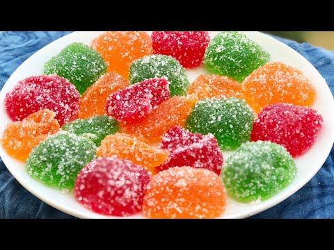 Jujubes recipe || homemade gummy candies recipe || gum drops recipe