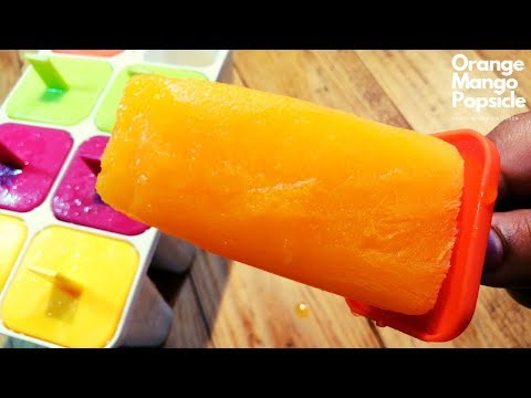 Mango and Orange Popsicle Recipe | mango popsicles recipe | mango candy recipe