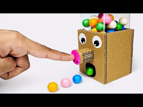 How to make GumBall Candy Dispenser Machine from Cardboard
