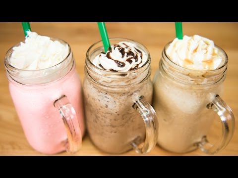 Make a Starbucks Frappuccino / Cotton Candy Frappuccino, Java Chip Frappuccino & Caramel Frappuccino
