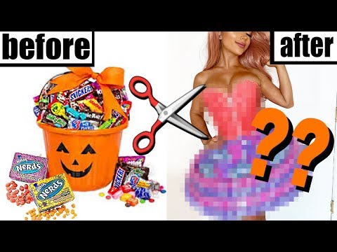 MAKING A DRESS OUT OF HALLOWEEN CANDY!