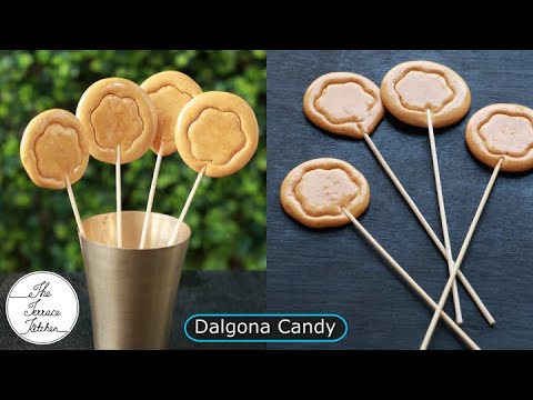 2 Ingredients Dalgona Lollipop for Lockdown | Korean Dalgona Candy Recipe ~ The Terrace Kitchen
