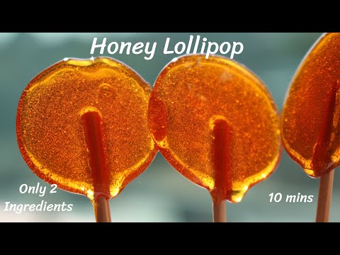 Honey lollipops | 2 ingredients lollipop | Lollipop candy for sore throat – DV Recipes