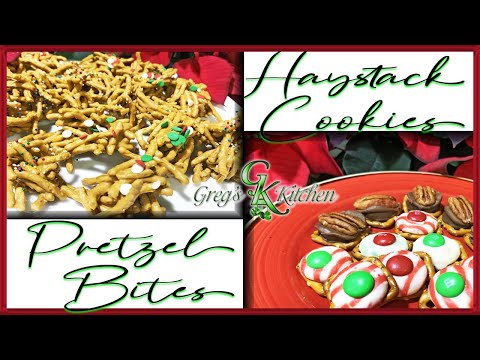 3 Ingredient Christmas Candy Recipes : Haystacks and Pretzel Bites