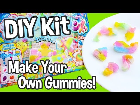 Make Your Own Gummy Candy!  DIY Japanese Candy Kit Popin Cookin Oekaki Gumi Land