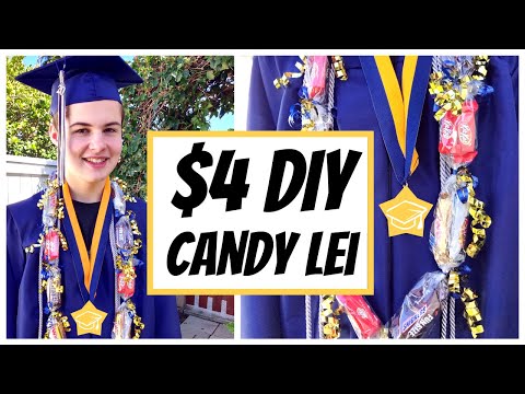 CANDY LEI $4 DOLLAR TREE DIY | EASY GRADUATION CANDY LEI INSTRUCTIONS🌟