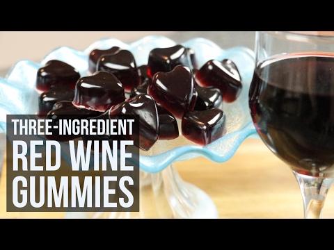 Three-Ingredient Red Wine Gummies | Boozy Valentines Candy Recipe by Forkly