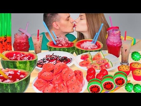Watermelon Cooking Recipes | ASMR MUKBANG | Jelly, Candy, Dessert, Ice Cream EATING by Mariana ZD