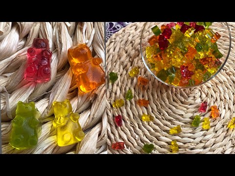Homemade Gummy BEAR Candy / How gummy bear candy is made / Gummy candy recipe / jelly recipe