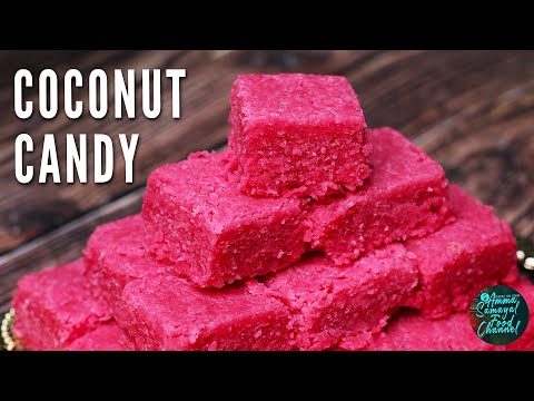 Coconut Candy In Tamil | How To Make Homemade Coconut Candy | Candy Kelapa Parut | Coconut Burfi