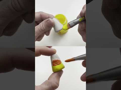 Make Your Own Candy Corn Incense Holder with Air Dry Clay
