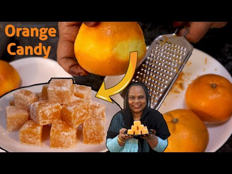 Orange 🍊 Candy Recipe | Orange Jelly Dessert | Fruit Candy Recipe