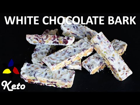 5 Minute Keto White Chocolate Holiday Bark – sugar free Christmas candy