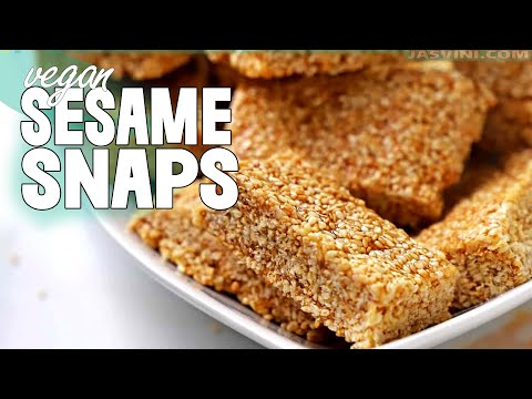 Sesame Seed Candy | Only 2 Ingredients! no added sugar  Soft and easy Crunchy  healthy Sesame Bars