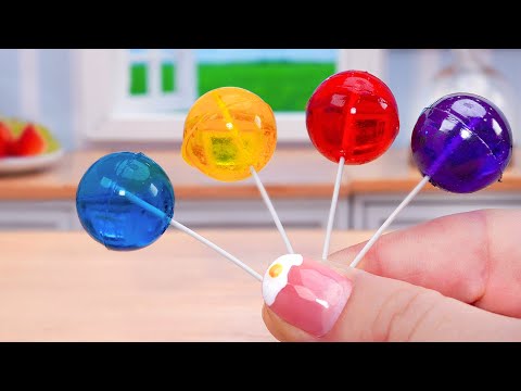 🍭 So Tasty Miniature Fruits Lollipop Candy Recipe 🍭 Perfect 1000+ Miniature Ideas By Mini Cakes