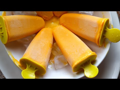 creamy mango popsicles recipe | summer recipes | mango ice candy recipe
