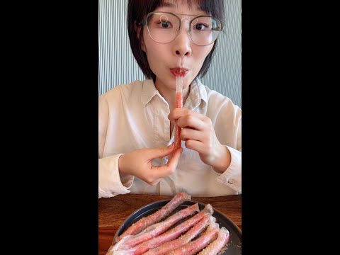 Trying Halle Burns’s rice paper candy straw with watermelon 🍉🍬