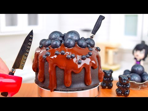 Satisfying Miniature WEDNESDAY Cake 🖤| Best Tasty Recipes Ideas by Mini Sweets