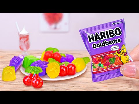 Fruits Gummy 🍒🍉 Homemade Miniature Gummy Bear Candy Recipe | Perfect Tiny Dessert by Mini Cakes