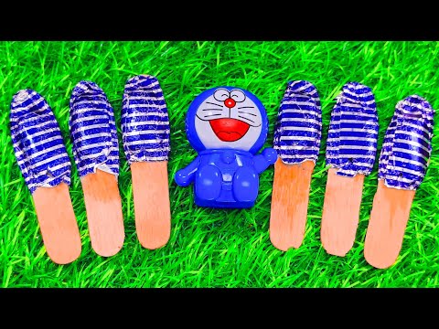 Doremon Toys & Rainbow Candy Lollipop Unpacking ASMR Videos