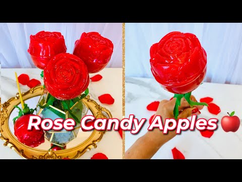 ROSE CANDY APPLES | How to Make Metallic Red Candy Apples | Bubble Free Candy Apples