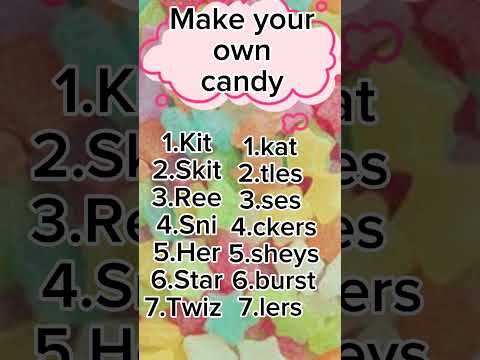 Make your own candy and put it in the comments!!❤️🍭🍬