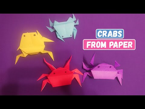Origami animals. Origami crab | How to make a crab with your own hands out of paper / Оригами краб